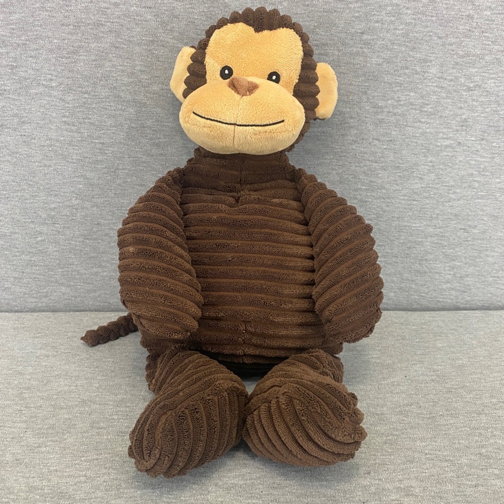National Autism Resources Weighted Monkey Plush Brown Corduroy Sensory 12"